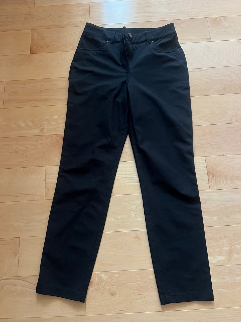 City Sleek 5 Pocket 30” Women's Black Straight-Leg Pants